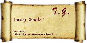 Tassy Godó névjegykártya
